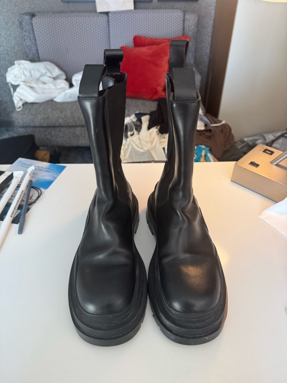 Bottega Veneta Black Tire Boots